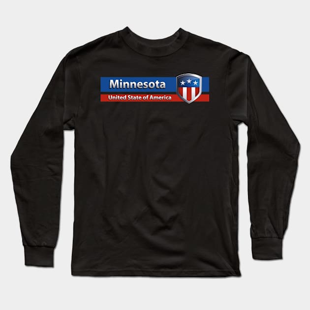 Minnesota - United State Of America Long Sleeve T-Shirt by Steady Eyes